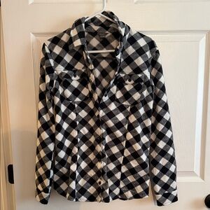 Eddie Bauer Black and White Checkered Shirt